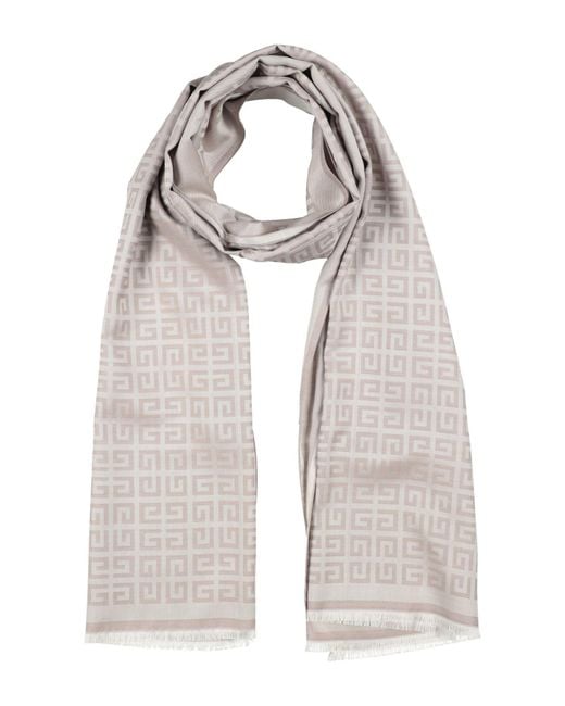 Givenchy Gray Scarf Silk, Wool