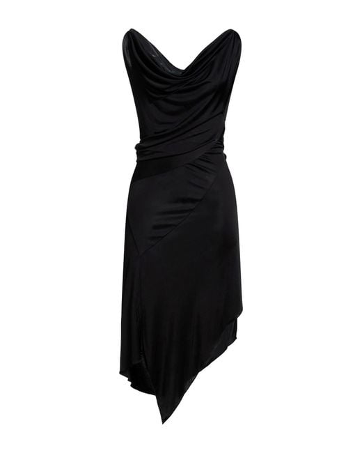DSquared² Black Midi Dress Viscose
