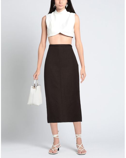 The Row Black Midi Skirt