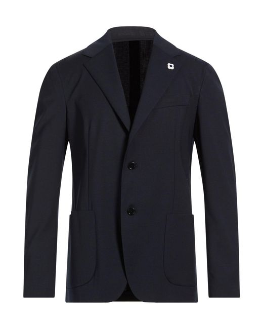 Lardini Blue Blazer Polyester, Wool, Elastane for men