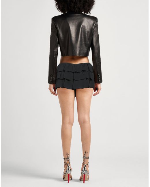 DSquared² Black Shorts & Bermuda Shorts Acetate, Silk