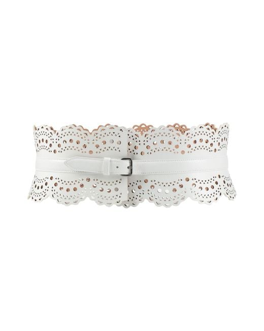Alaïa White Belt Leather
