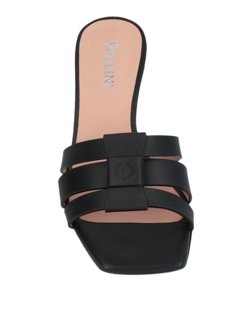 Pollini Black Sandals