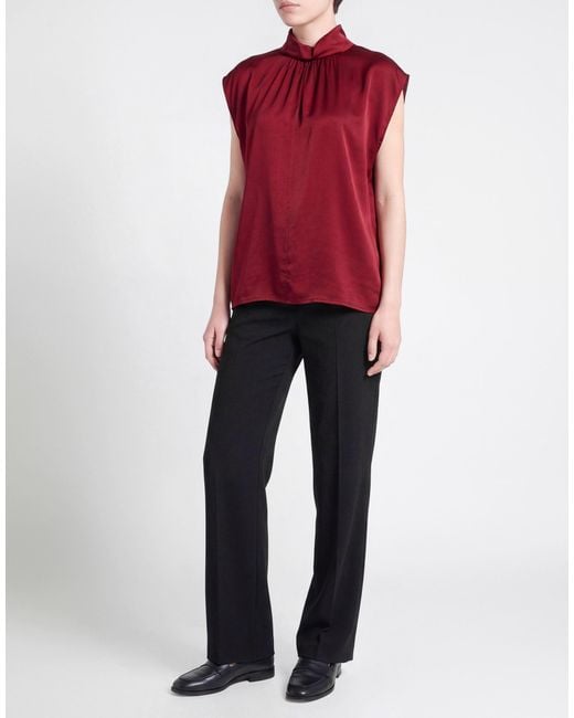 Manila Grace Red Burgundy Top Viscose