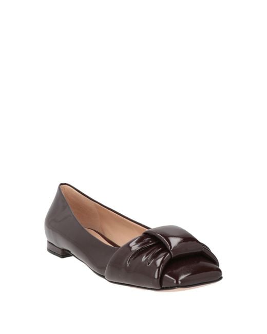 Gianvito Rossi Brown Ballet Flats Leather