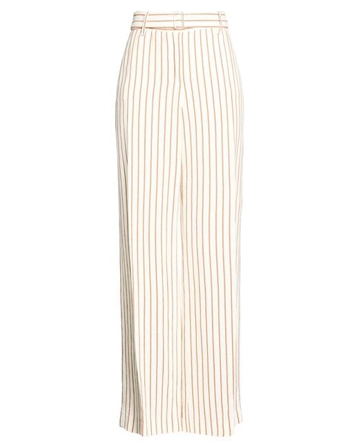 True Royal White Camel Pants Viscose, Linen