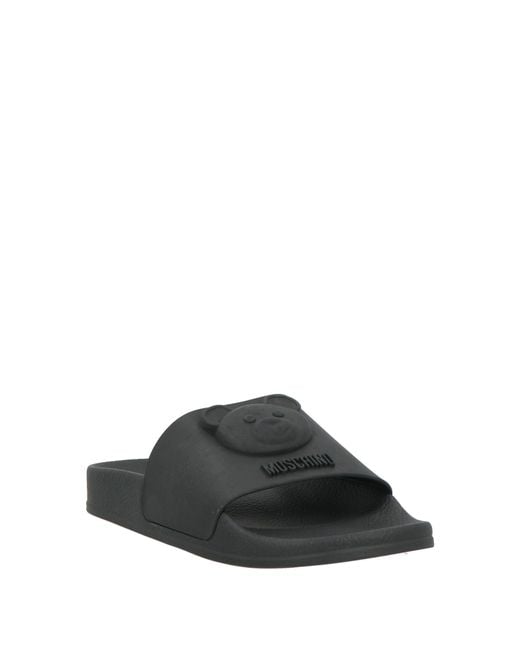 Moschino Black Sandals Rubber