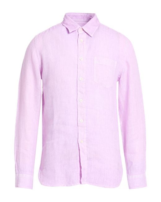120% Lino Pink Shirts for men