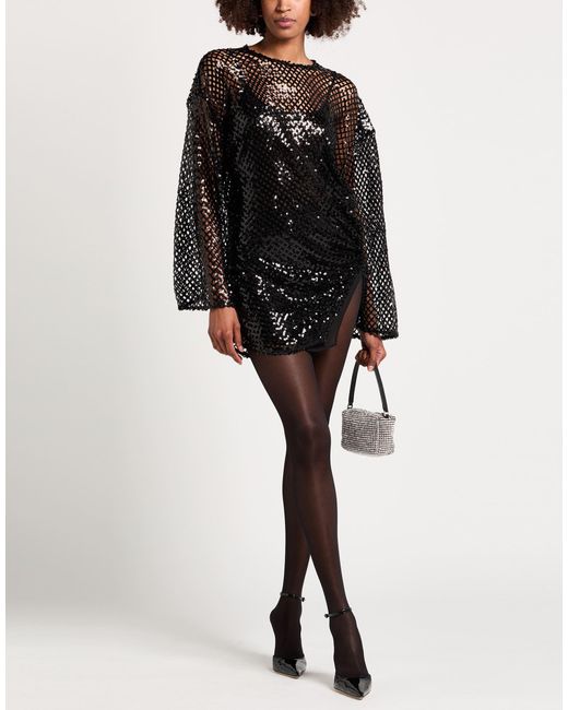 The Attico Black Mini Dress Polyester, Polyamide