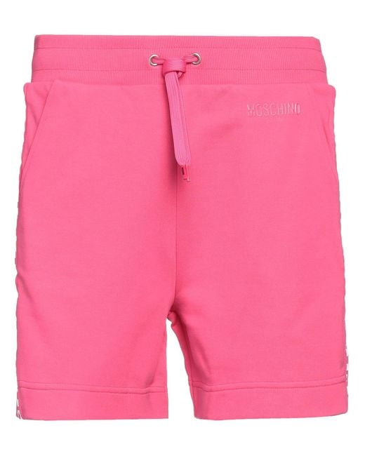 Moschino Pink Swim Fuchsia Shorts & Bermuda Shorts Cotton, Elastane for men