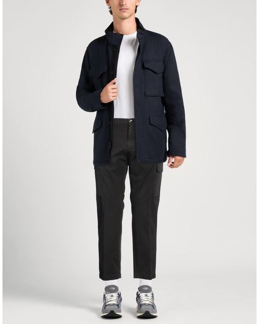 Michael Coal Black Pants Cotton, Elastane for men