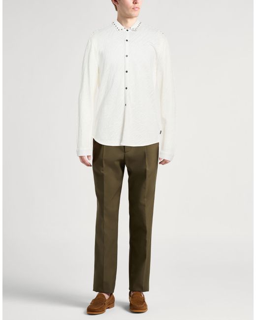 John Varvatos White Shirt Organic Cotton, Viscose, Polyester for men