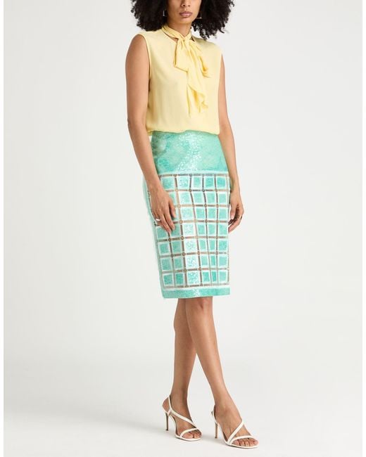 Aviu Blue Midi Skirt Polyester, Polyamide