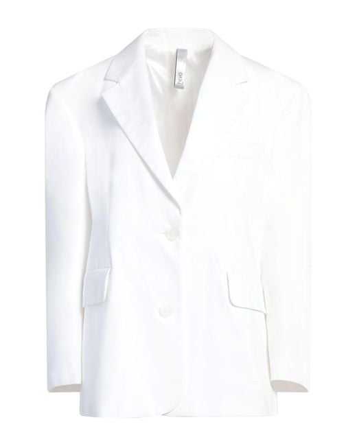Hevò White Blazer Cotton