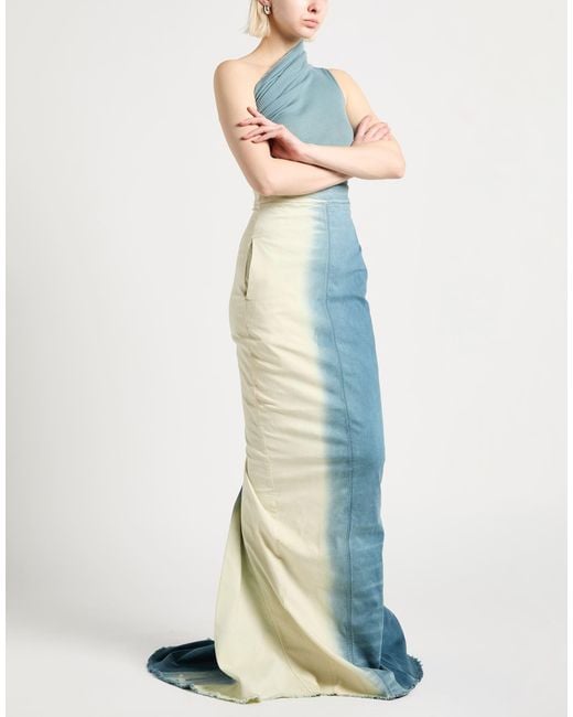 Rick Owens Blue Denim Skirt