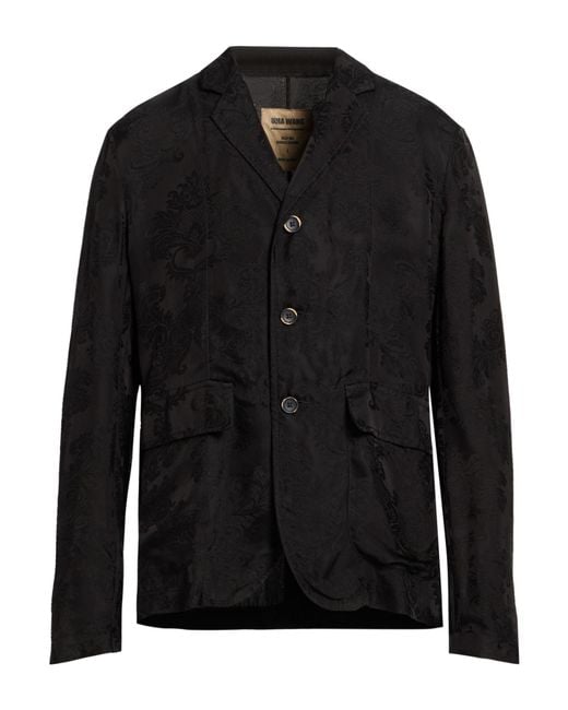 Uma Wang Black Blazer Cupro, Viscose for men