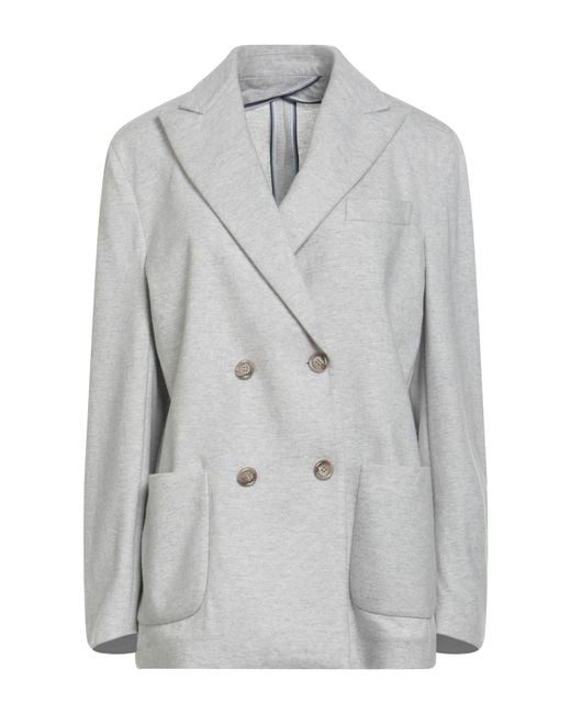 Fedeli Gray Blazer Cashmere