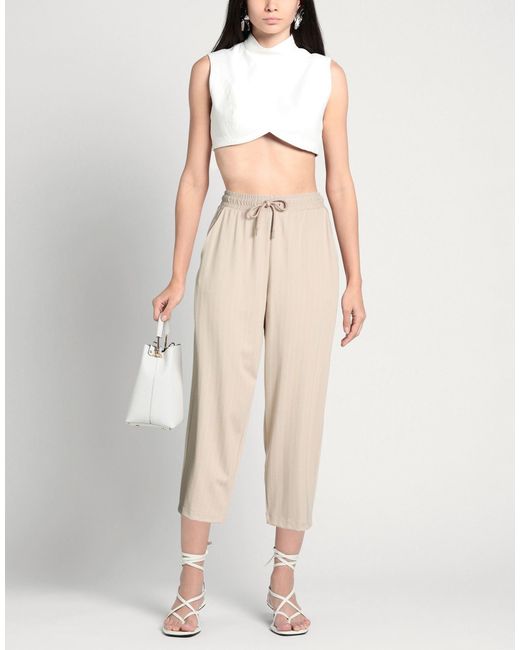Please Natural Pants Viscose, Polyamide, Polyester, Elastane