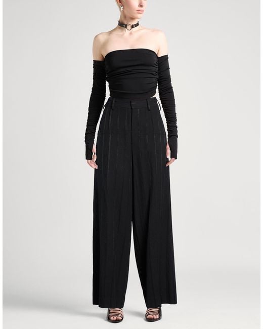 Uma Wang Black Pants Cotton, Acetate