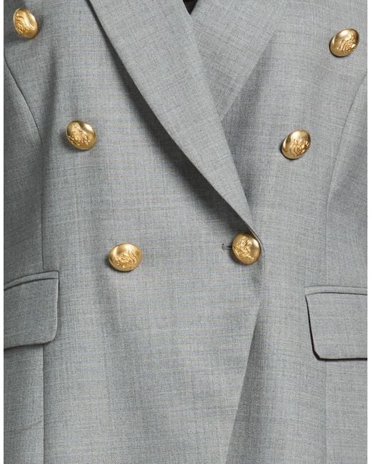 Brian Dales Gray Blazer Polyester, Wool, Elastane