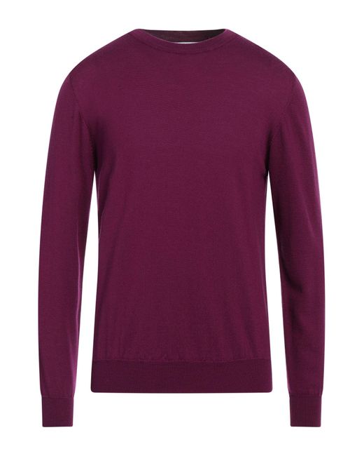 Grifoni Purple Sweater Virgin Wool for men