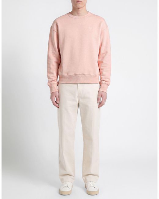 AMI Pink Sweatshirt Cotton, Polyester for men