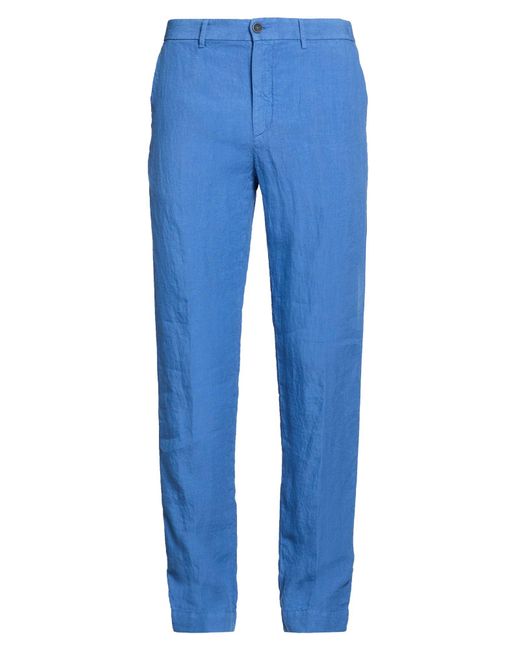 120% Lino Blue Trouser for men