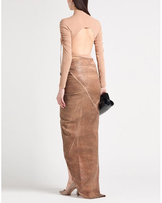 Rick Owens Brown Jeansrock