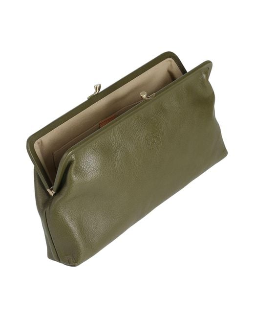 Il Bisonte Green Handbag Leather