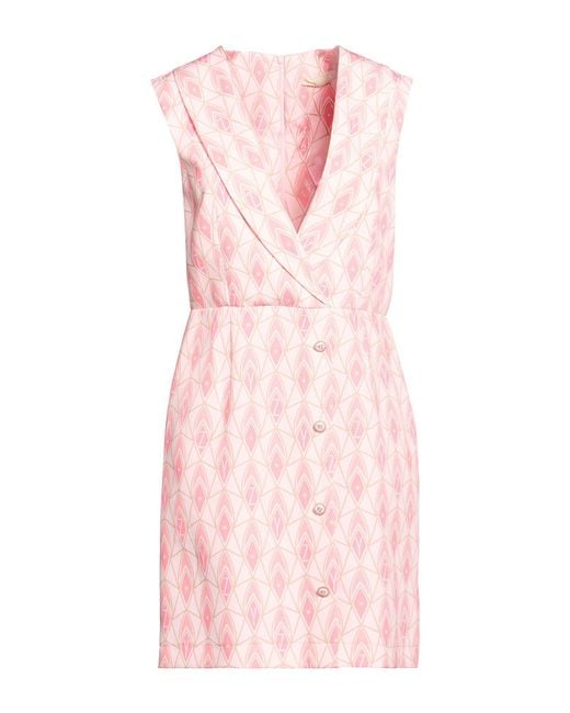 Yes Zee Pink Mini Dress Polyester, Elastane