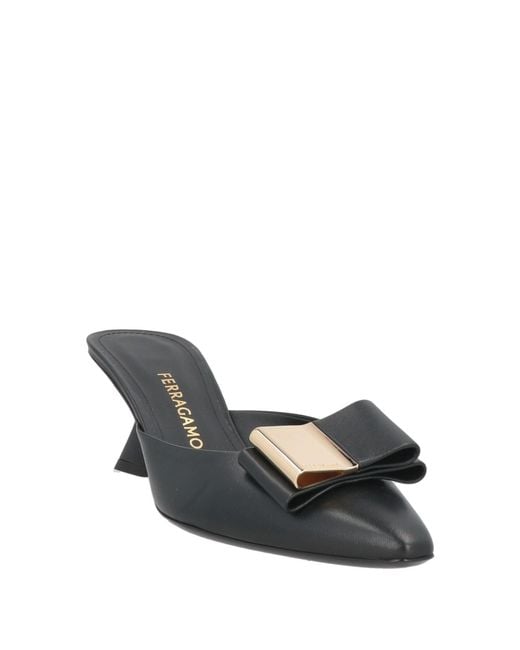 Ferragamo Black Mules & Clogs