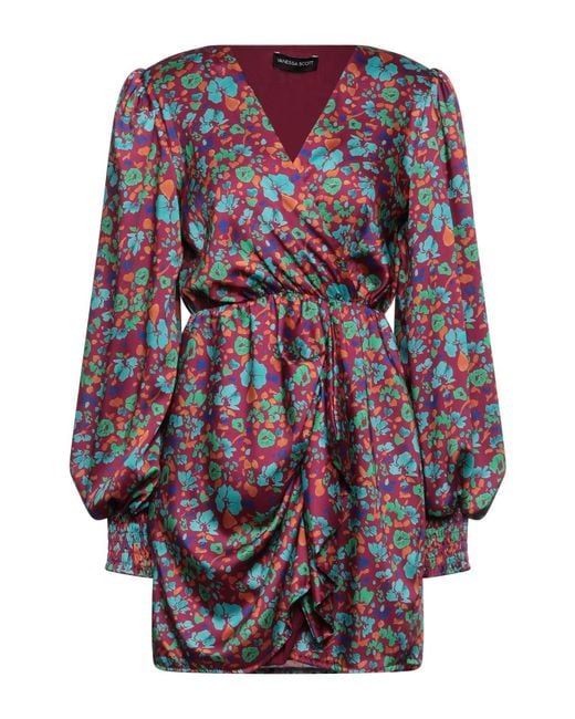 VANESSA SCOTT Blue Mini Dress Polyester