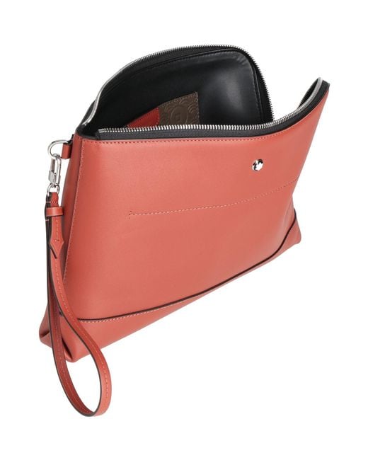 Montblanc Red Rust Handbag Leather