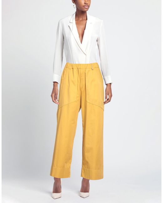 Panicale Yellow Marigold Pants Cotton, Elastane