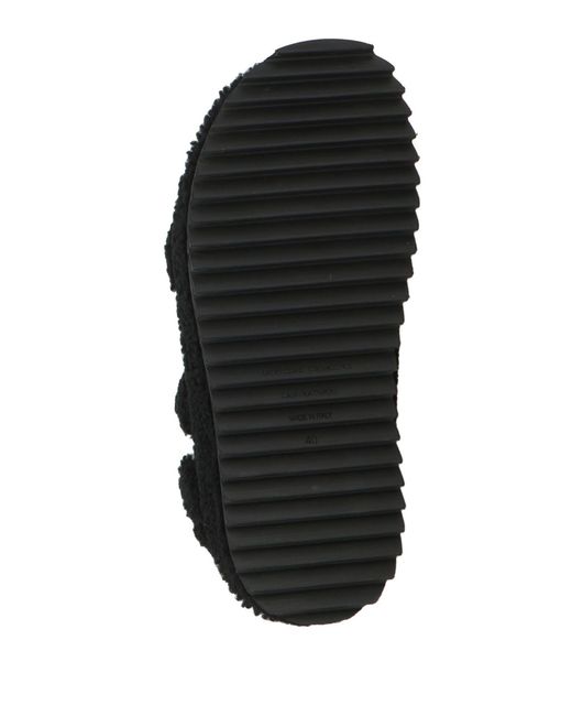 Officine Creative Black Sandals Shearling