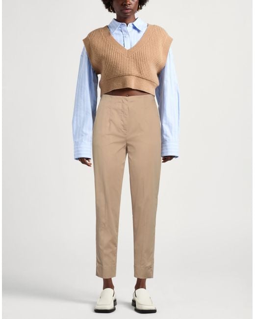 Beatrice B. Natural Pants Cotton, Elastane