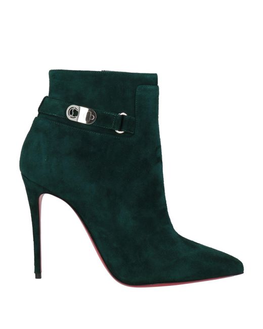 Christian Louboutin Green Ankle Boots