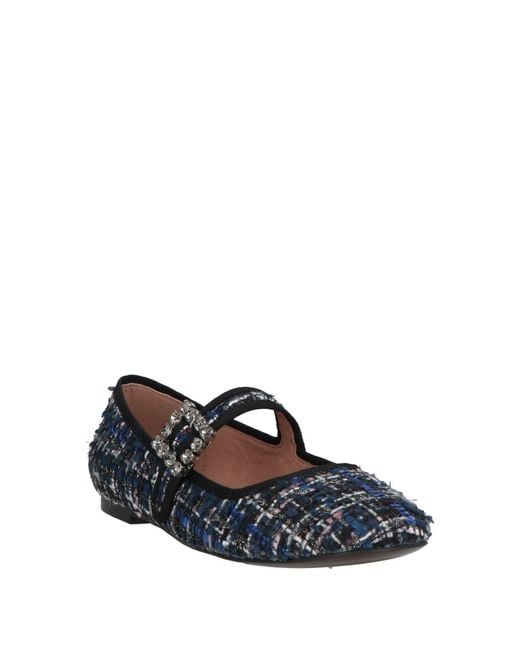 Bibi Lou Blue Ballet Flats Textile Fibers