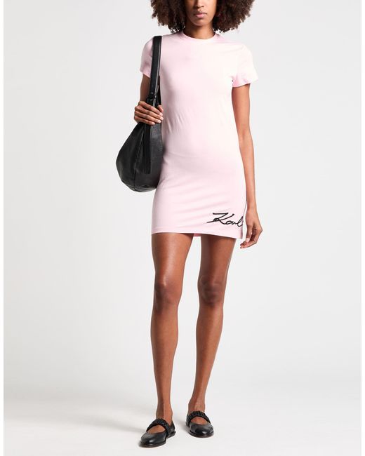 Karl Lagerfeld Pink Mini Dresses