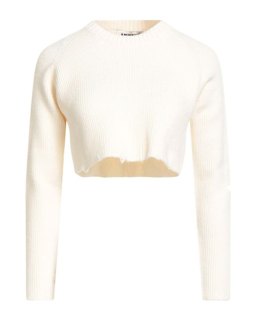 A PAPER KID White Sweater Viscose, Polyester, Polyamide