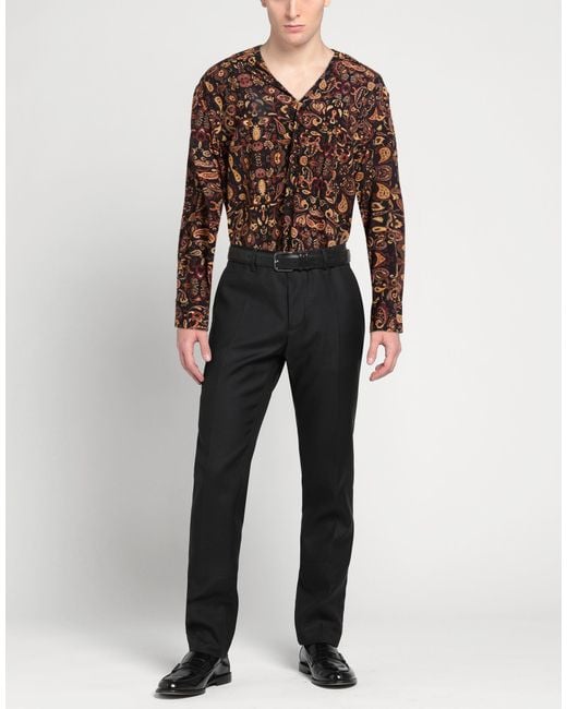 BENEVIERRE Brown Shirt Viscose for men