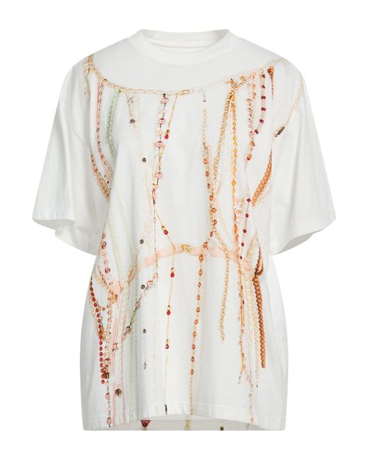 MM6 by Maison Margiela White T-Shirt Cotton