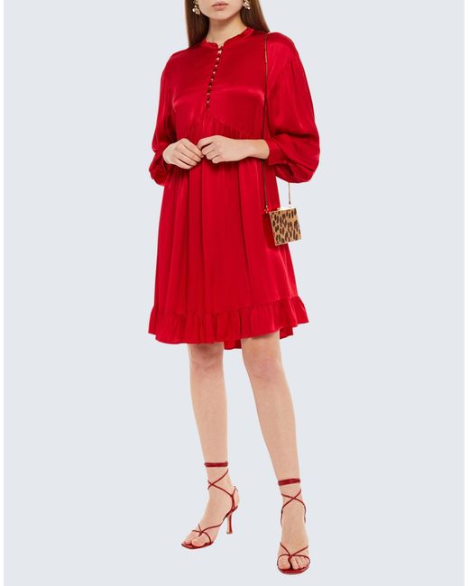 Ghost Red Midi Dress