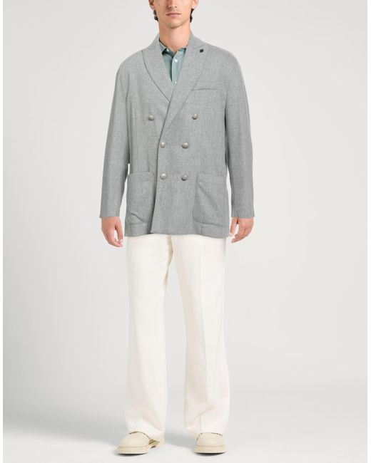 Blazer di Gran Sasso in Gray da Uomo