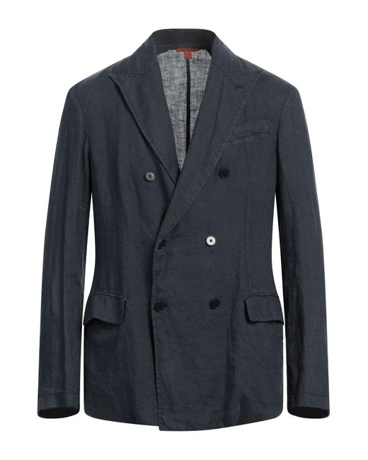 Barena Blue Midnight Blazer Linen for men