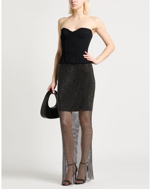 Clips Gray Maxi Skirt Polyester