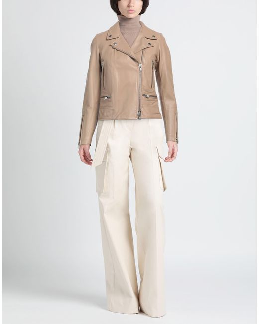 SWD by S.w.o.r.d. Natural Jacket Leather, Cotton, Polyester
