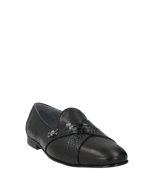 MICH SIMON Black Loafers Leather for men