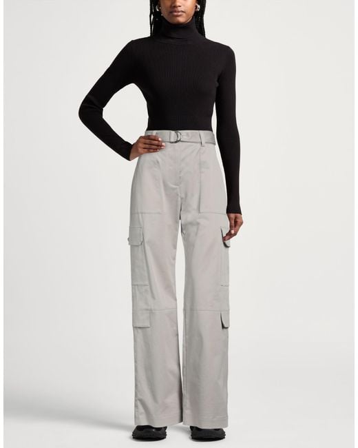 MSGM Gray Pants Cotton, Elastane
