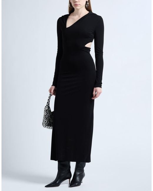 Versace Black Maxi Dress Viscose, Elastane